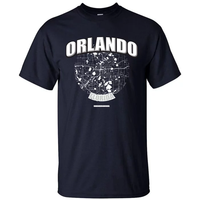 Orlando Florida Map Tall T-Shirt