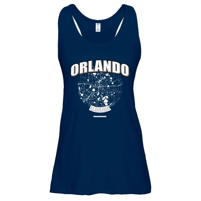 Orlando Florida Map Ladies Essential Flowy Tank