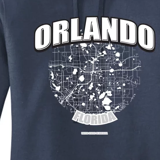 Orlando Florida Map Women's Pullover Hoodie