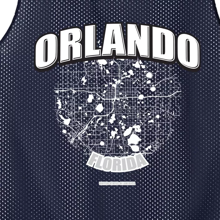 Orlando Florida Map Mesh Reversible Basketball Jersey Tank