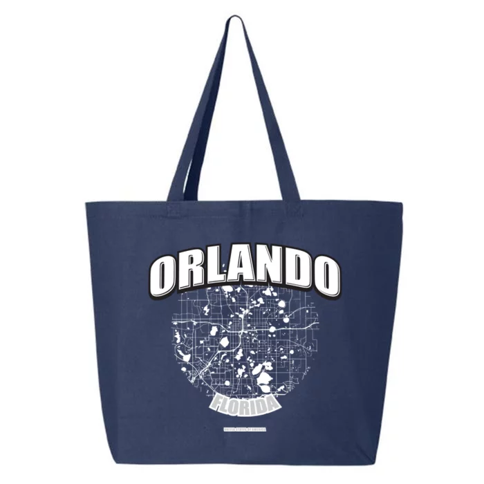 Orlando Florida Map 25L Jumbo Tote