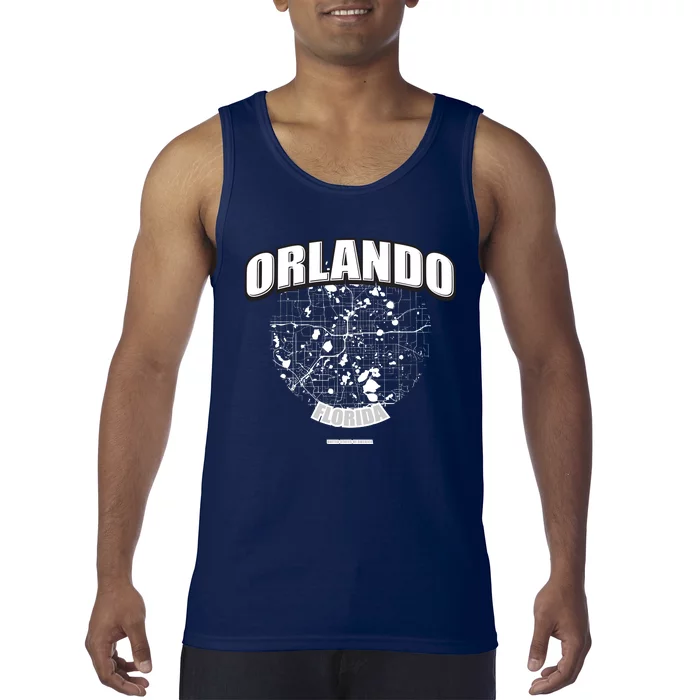 Orlando Florida Map Tank Top