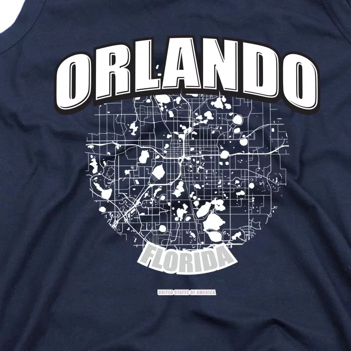 Orlando Florida Map Tank Top