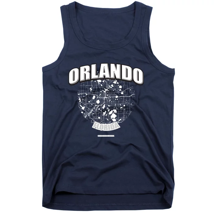 Orlando Florida Map Tank Top