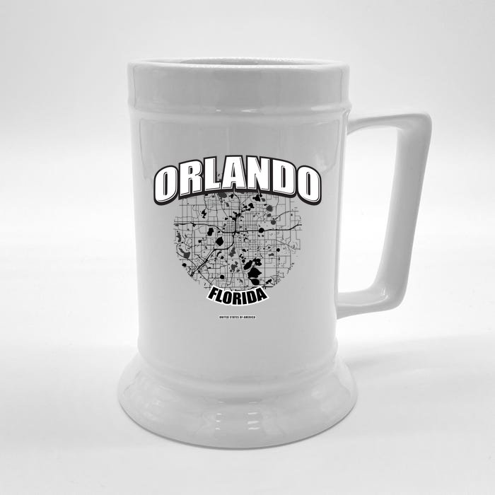 Orlando Florida Map Front & Back Beer Stein