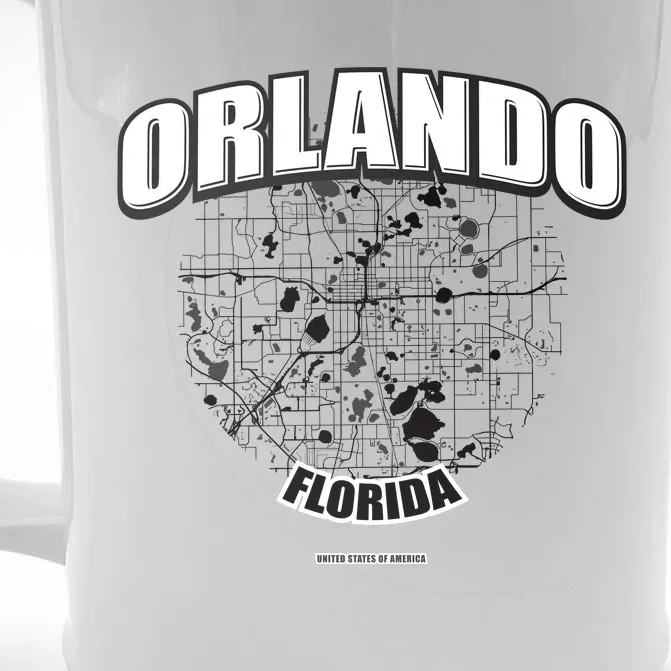 Orlando Florida Map Front & Back Beer Stein