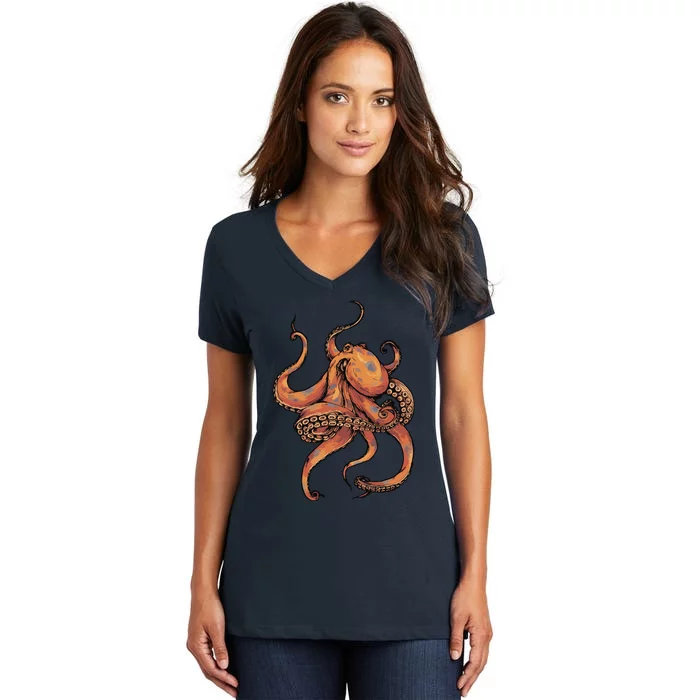 Octopus For Men Women Boy Girl Women's V-Neck T-Shirt