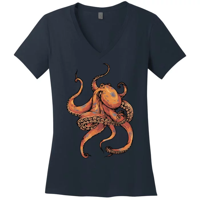 Octopus For Men Women Boy Girl Women's V-Neck T-Shirt