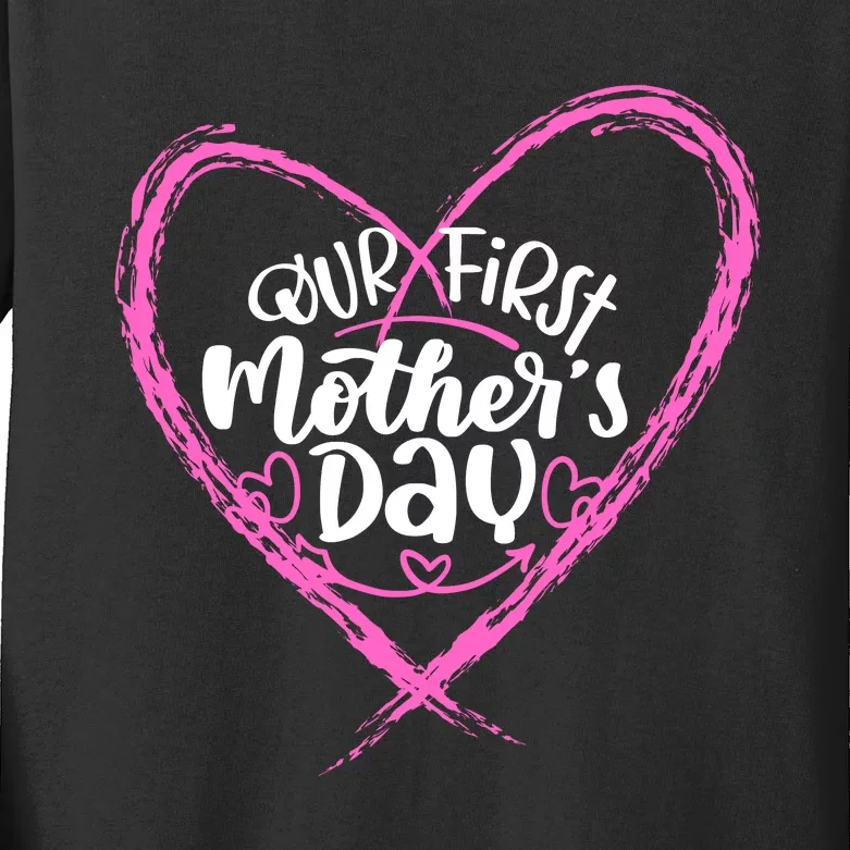 Our First Mothers Day Kids Long Sleeve Shirt