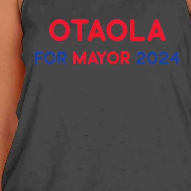 Otaola For Mayor 2024 Women's Knotted Racerback Tank