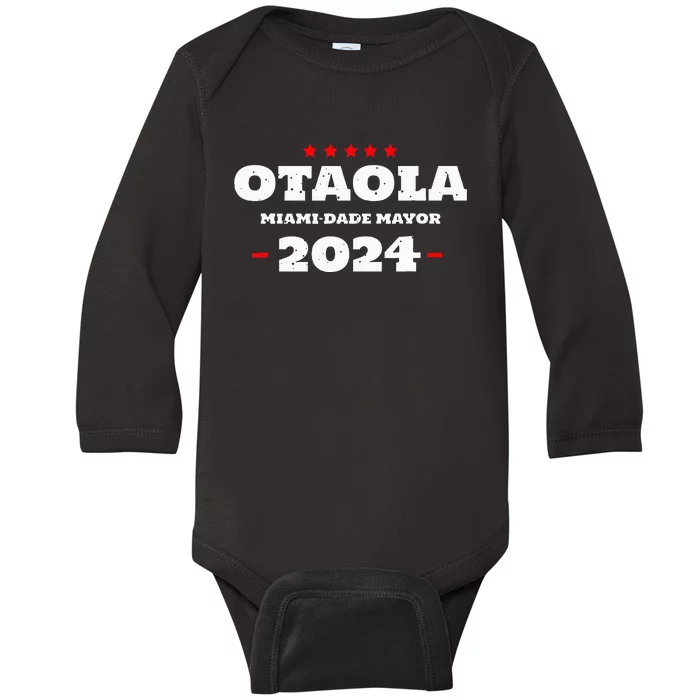 Otaola For Mayor Miami Dade 2024 Vota Republicano Baby Long Sleeve Bodysuit