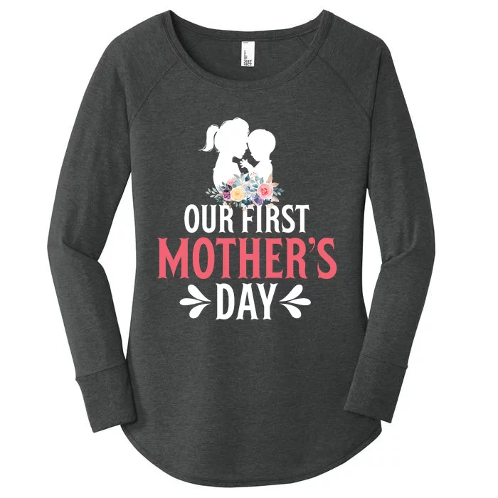 Our First Mother's Day T Women's Perfect Tri Tunic Long Sleeve Shirt