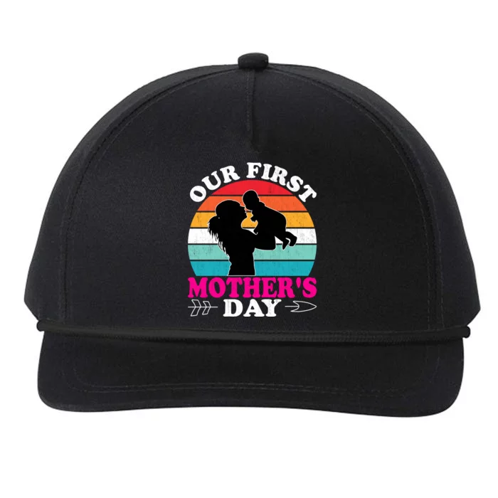 Our First MotherS Day Celebration Graphic Snapback Five-Panel Rope Hat