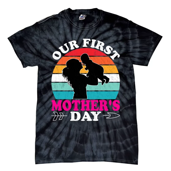 Our First MotherS Day Celebration Graphic Tie-Dye T-Shirt