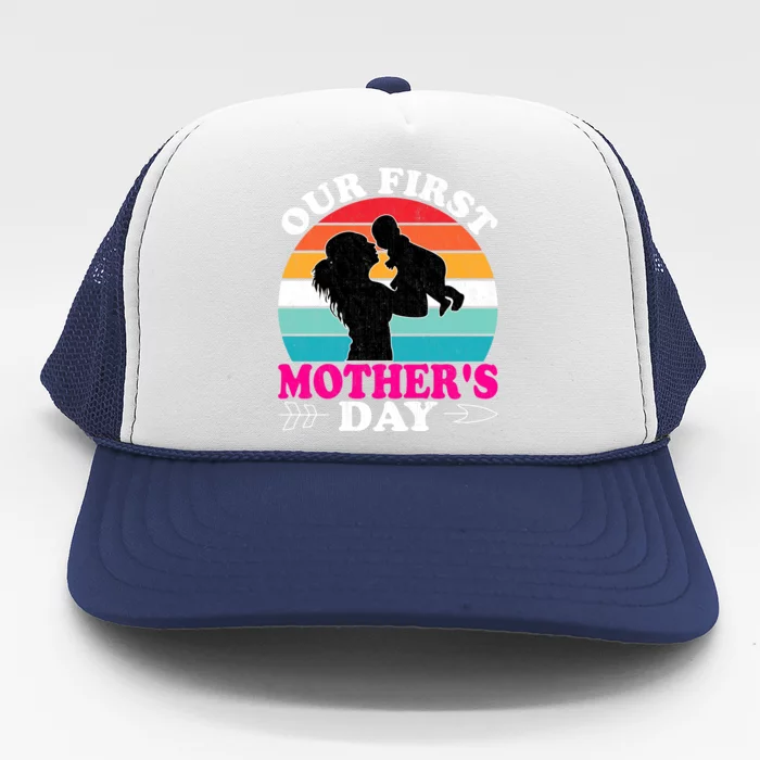 Our First MotherS Day Celebration Graphic Trucker Hat