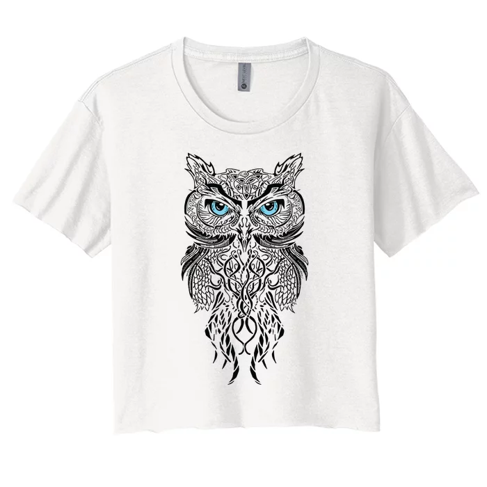 Owl Fans Owl Art Women's Crop Top Tee