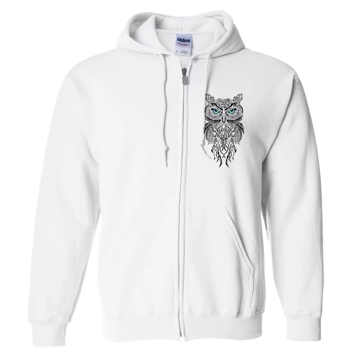 Owl Fans Owl Art Full Zip Hoodie