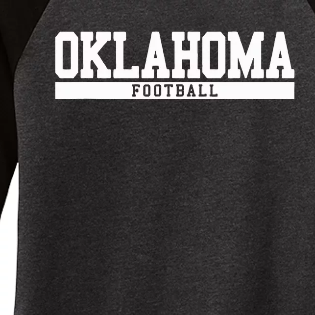 Oklahoma Football Women's Tri-Blend 3/4-Sleeve Raglan Shirt