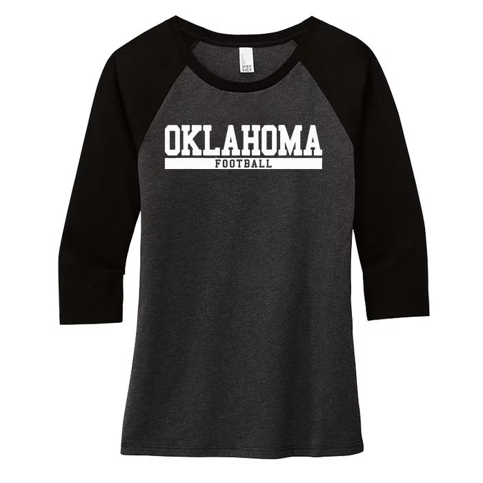 Oklahoma Football Women's Tri-Blend 3/4-Sleeve Raglan Shirt