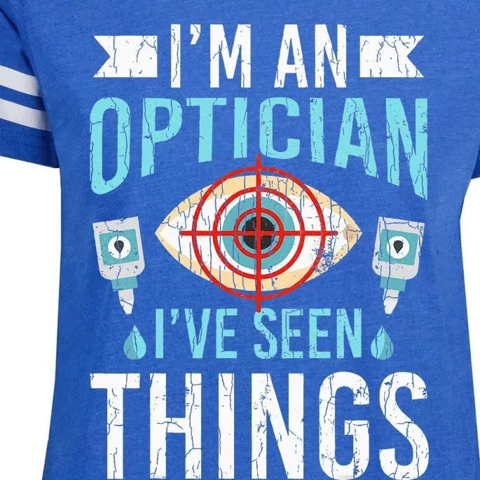 Optician Funny Ophthalmology Optometry Enza Ladies Jersey Football T-Shirt