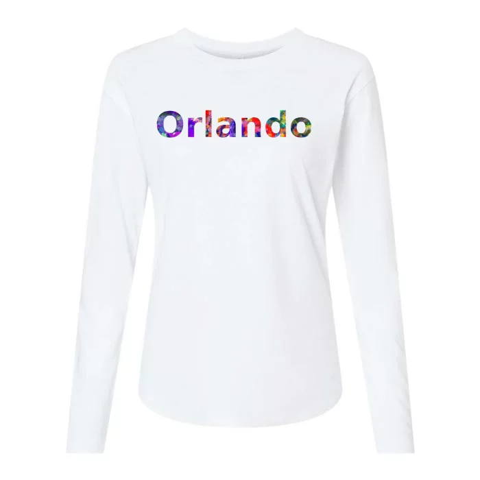 Orlando Floral Power Womens Cotton Relaxed Long Sleeve T-Shirt