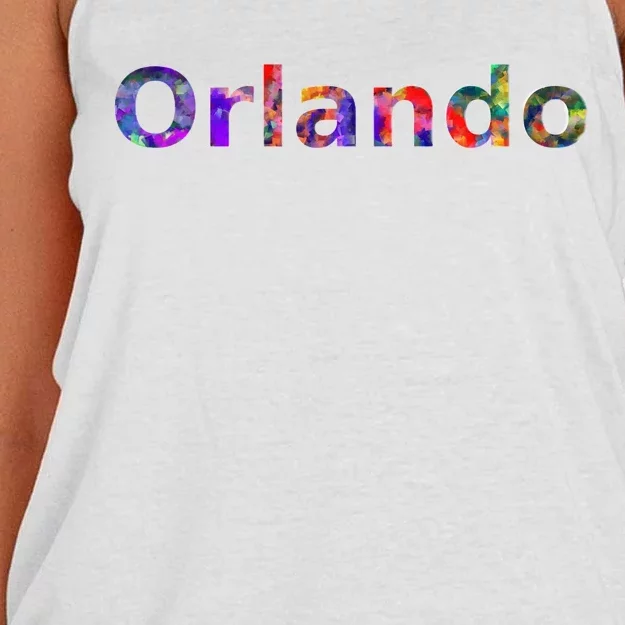 Orlando Floral Power Women's Knotted Racerback Tank