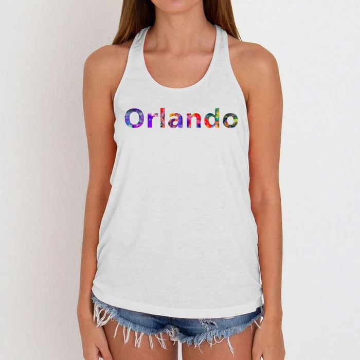 Orlando Floral Power Women's Knotted Racerback Tank