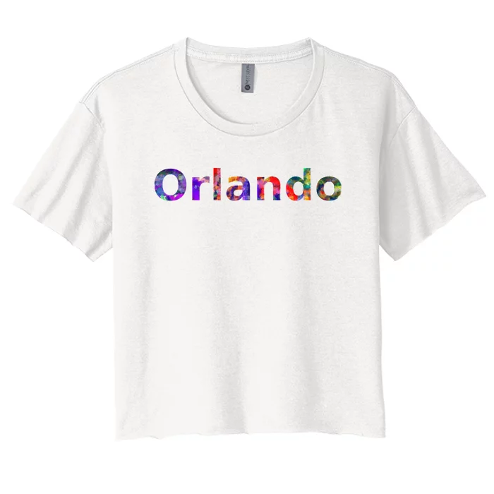 Orlando Floral Power Women's Crop Top Tee