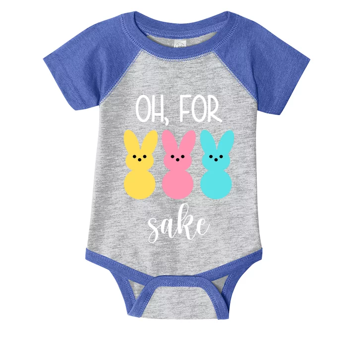 Oh For Peeps Sake Easter Funny Cute Infant Baby Jersey Bodysuit