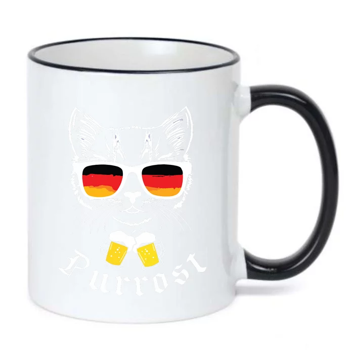 Oktoberfest Funny Prost Pun Purrost Cat Black Color Changing Mug