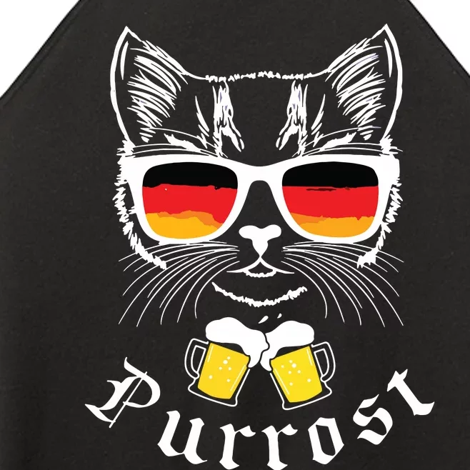 Oktoberfest Funny Prost Pun Purrost Cat Women’s Perfect Tri Rocker Tank