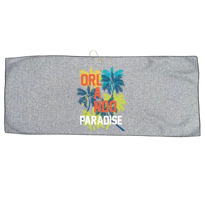 Orlando Florida Paradise Large Microfiber Waffle Golf Towel