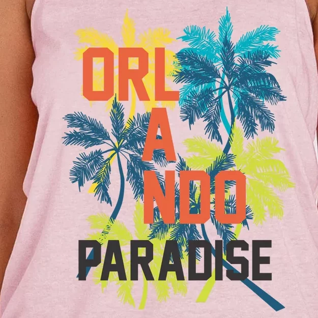 Orlando Florida Paradise Women's Knotted Racerback Tank