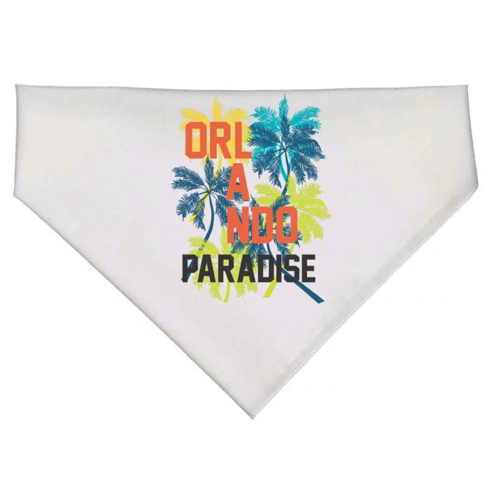 Orlando Florida Paradise USA-Made Doggie Bandana