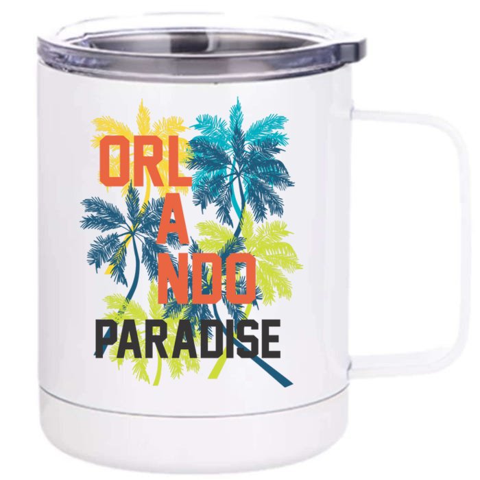 Orlando Florida Paradise Front & Back 12oz Stainless Steel Tumbler Cup