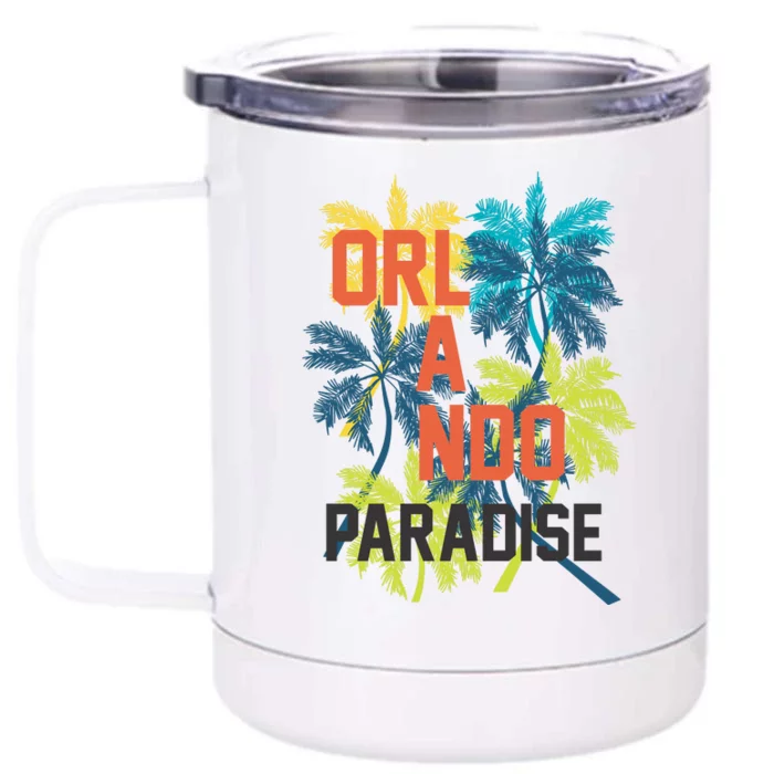 Orlando Florida Paradise Front & Back 12oz Stainless Steel Tumbler Cup