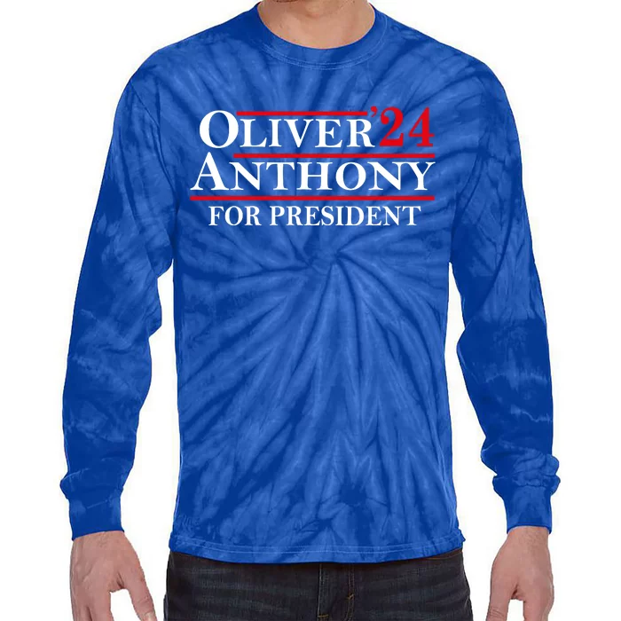 Oliver For President 2024 Tie-Dye Long Sleeve Shirt