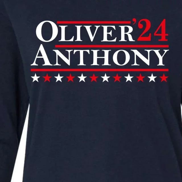 Oliver For President 2024 Womens Cotton Relaxed Long Sleeve T-Shirt