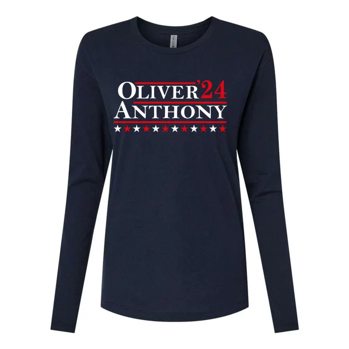 Oliver For President 2024 Womens Cotton Relaxed Long Sleeve T-Shirt