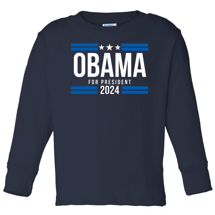 Obama For President 2024 Michelle Obama 2024 President Obama 2024 Obama For Pres Toddler Long Sleeve Shirt