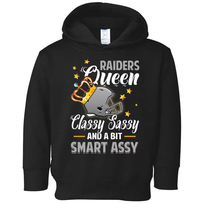 Oakland Football Queen Classy Sassy And A Bit Smart Assy Toddler Hoodie