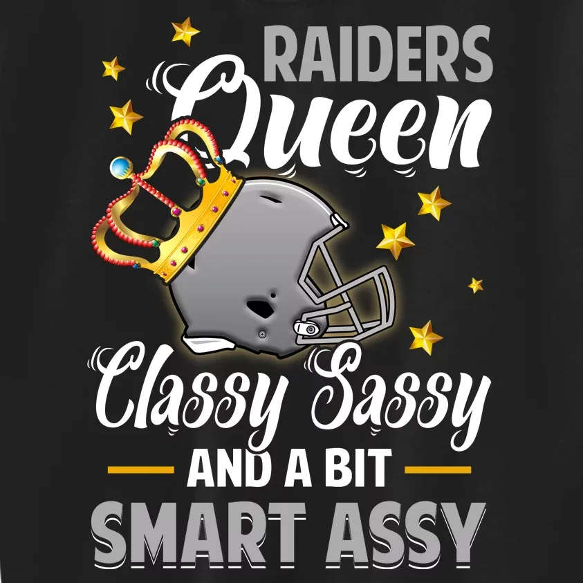 Oakland Football Queen Classy Sassy And A Bit Smart Assy Kids Sweatshirt