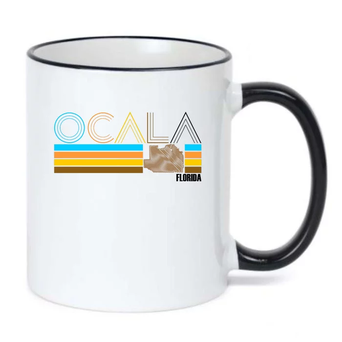 Ocala Florida Retro Black Color Changing Mug