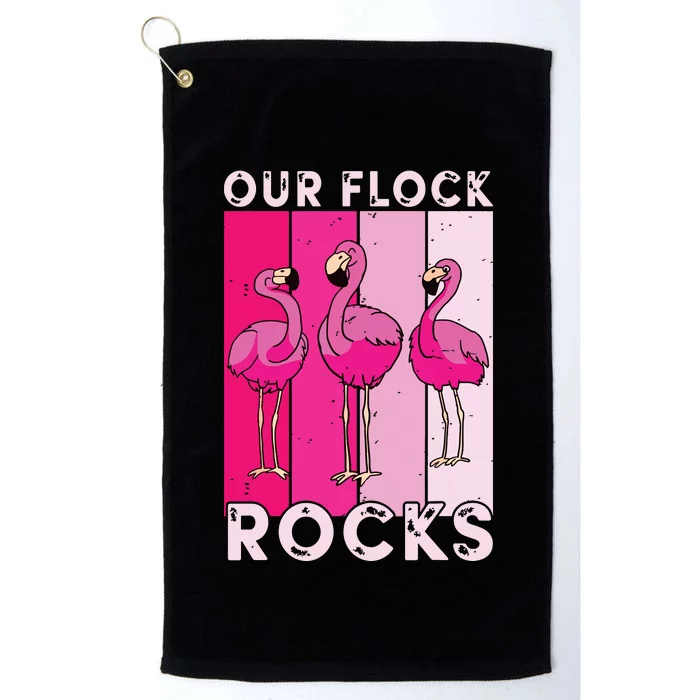 Our Flock Rocks For Man Woman Platinum Collection Golf Towel