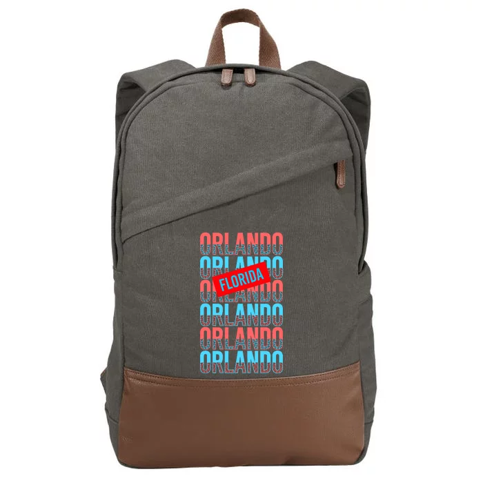 Orlando Florida Repeat Cotton Canvas Backpack