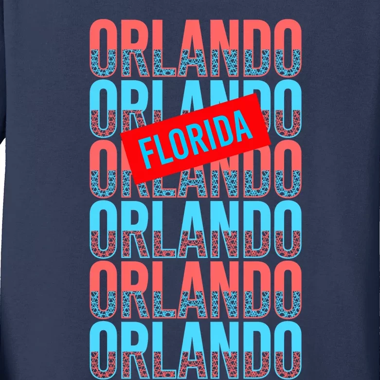 Orlando Florida Repeat Kids Long Sleeve Shirt