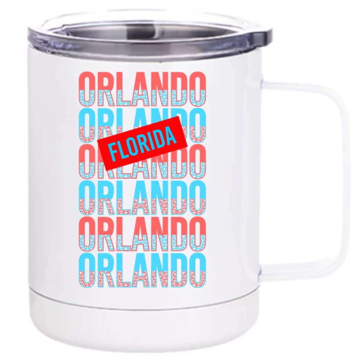 Orlando Florida Repeat Front & Back 12oz Stainless Steel Tumbler Cup