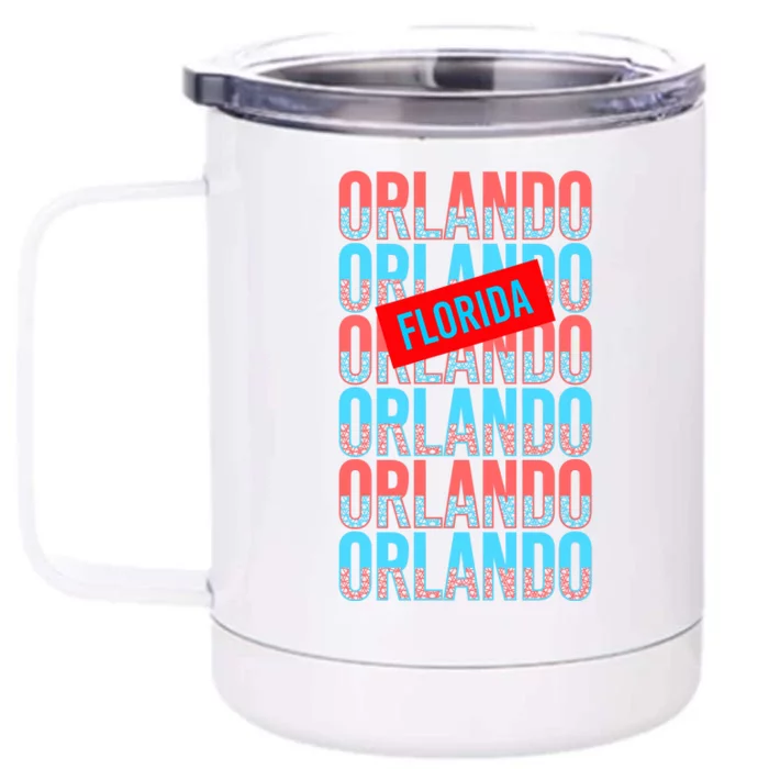 Orlando Florida Repeat Front & Back 12oz Stainless Steel Tumbler Cup