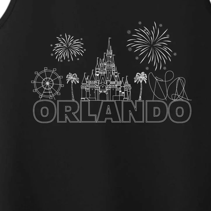 Orlando Florida Retroactive Skyline Performance Tank