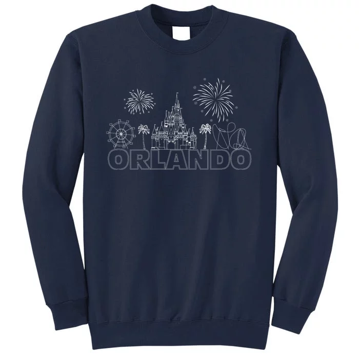 Orlando Florida Retroactive Skyline Tall Sweatshirt